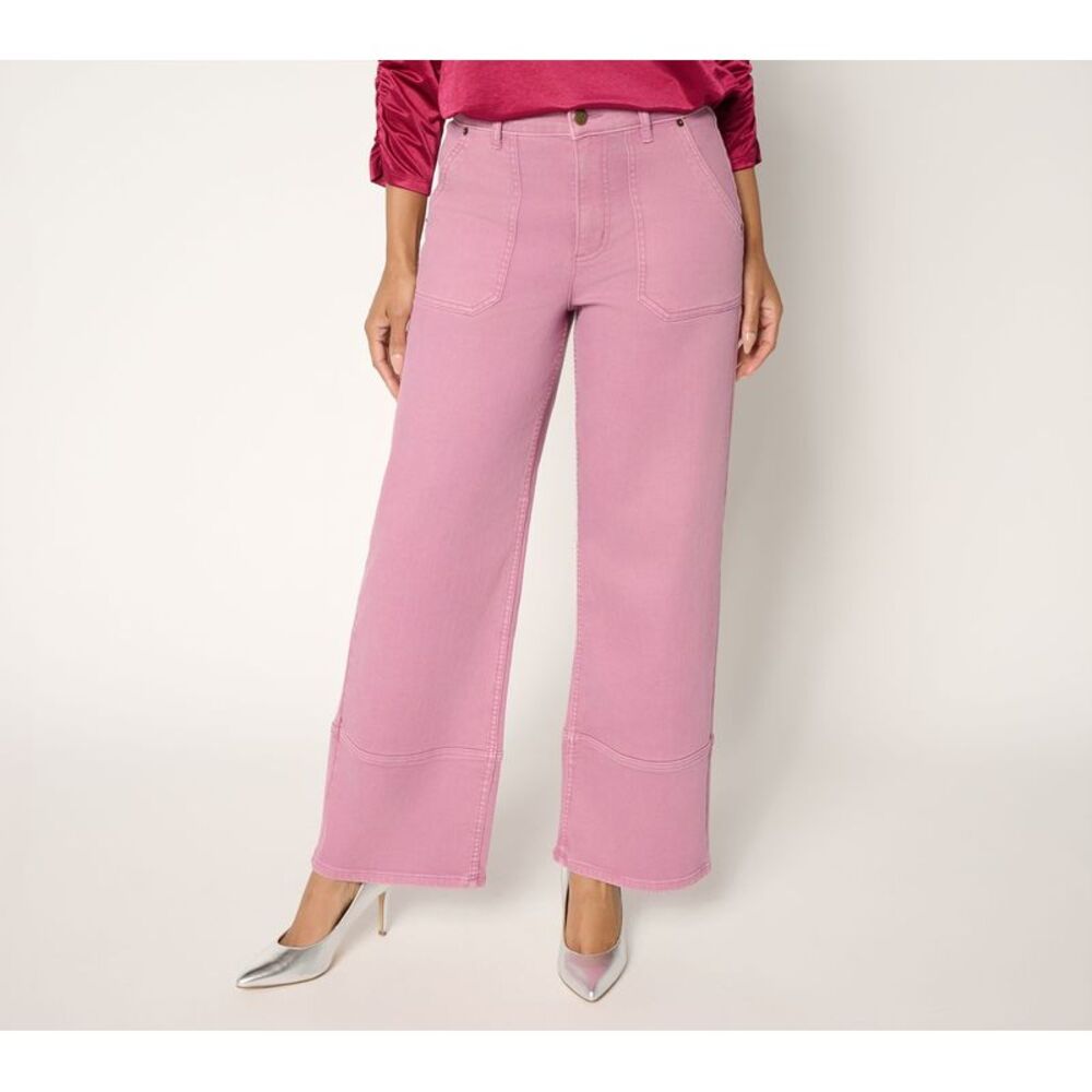 Adidas Women's Plus Sz Pants 18 Color Full Length Wide Leg Jeans Pink